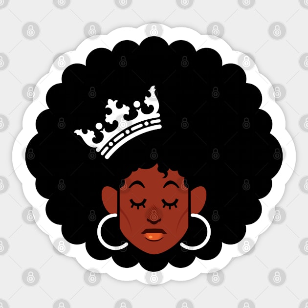 Black Queen Head Icon Sticker by AzulTigre